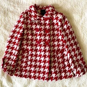 Houndstooth Wool Coat